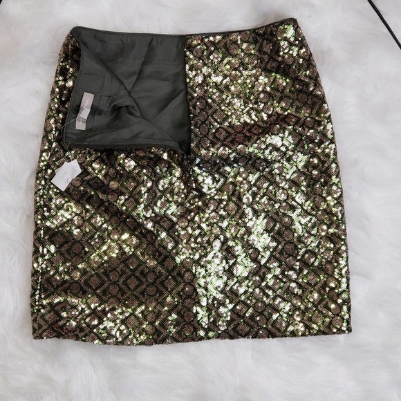 Banana Republic green and gold sequin skirt - Picture 4 of 6